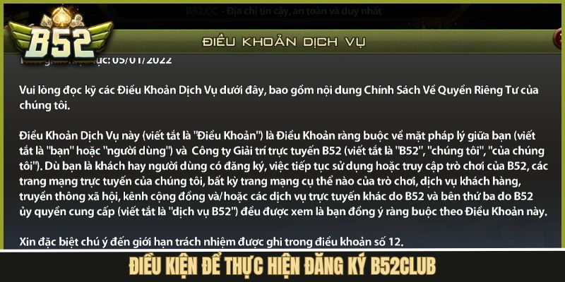 Những nội dung cần chuẩn bị trước khi đăng ký B52Club