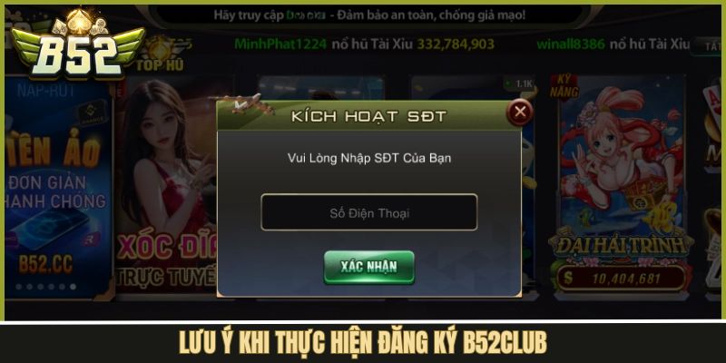 Những điều người chơi nên chú ý khi tiến hành tạo tài khoản